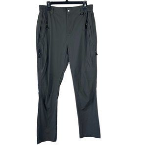 Sport Outdoor Ripstop Trek Hiking‎ Pants Mens Size M Brown Zip Pockets Stretch